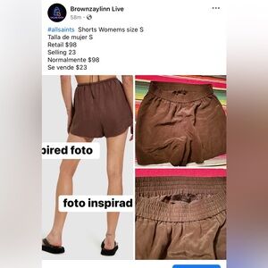 #allsaints  Shorts Womems size S 
Talla de mujer S